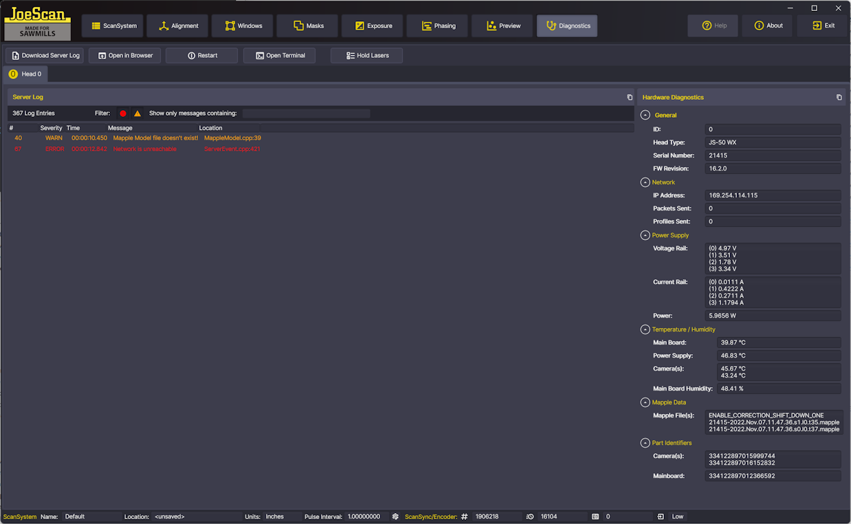 Diagnostics Workspace