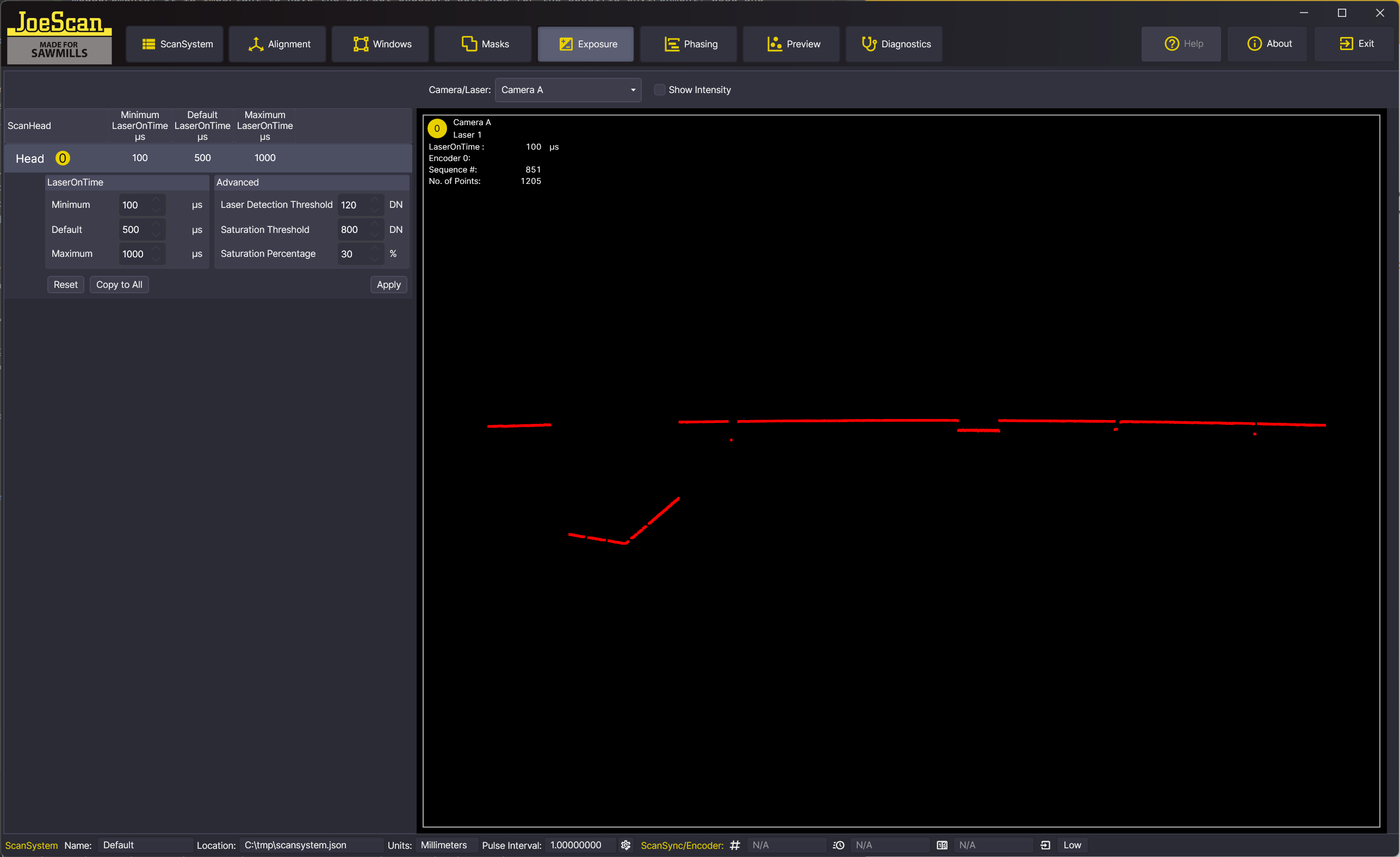 Exposure Editor Workspace