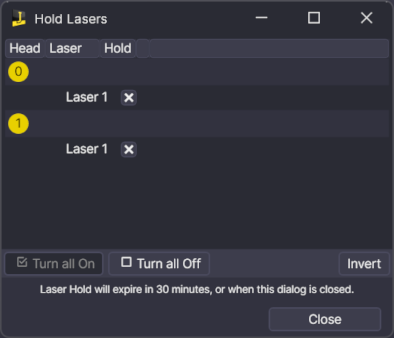 Hold Lasers