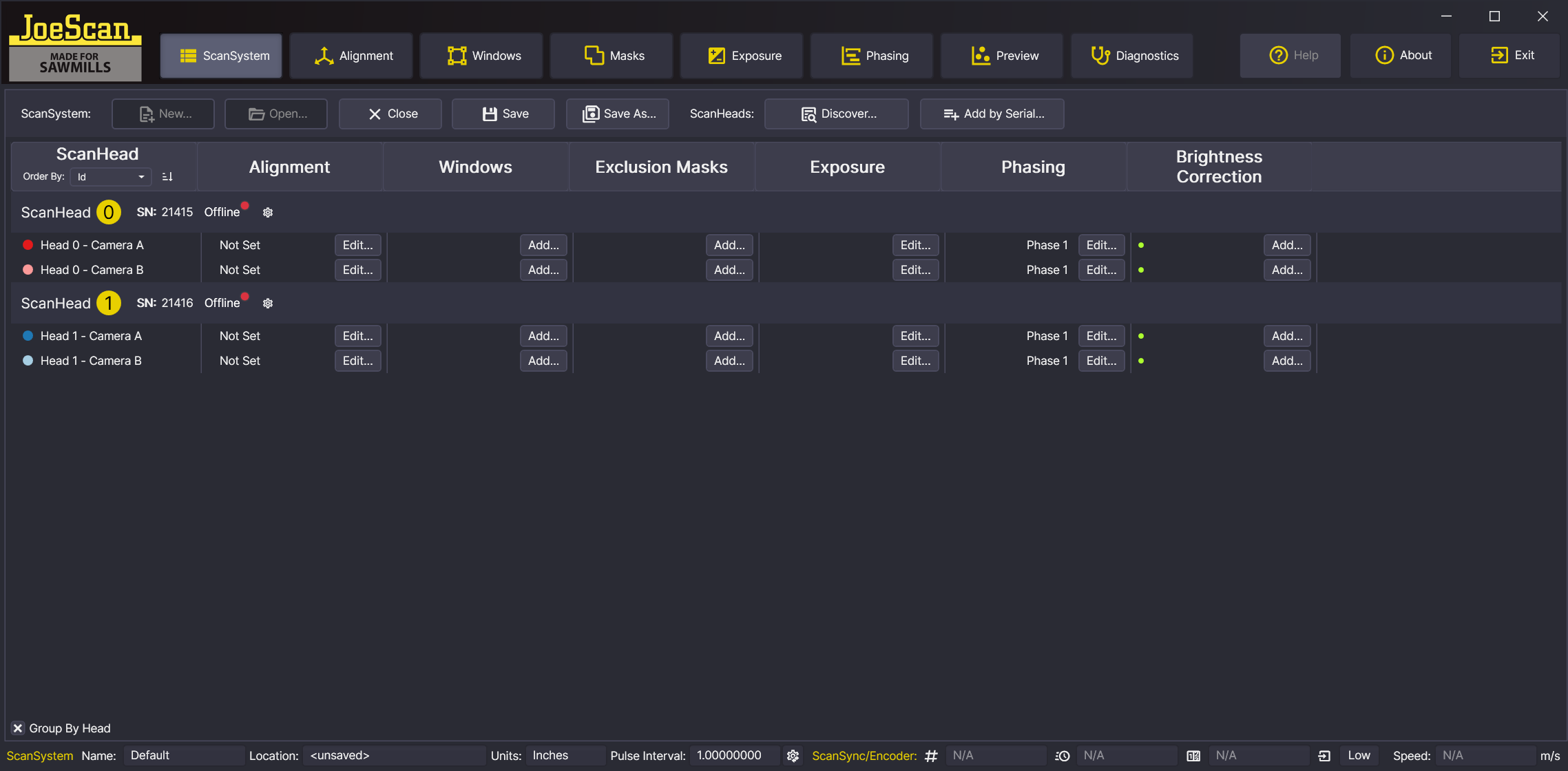 ScanSystem Editor Workspace